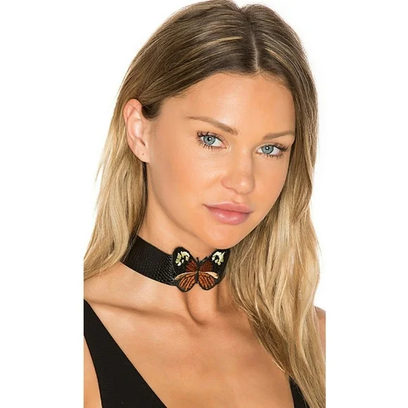 CHILD OF WILD // ltd ed monarch butterfly patch python embossed leather - Picture 5 of 15